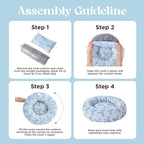 LE SURE Donut Small Dog Bed - Round Cat Beds for Indoor Cats Anti-Anxiety Calming Pet Beds, Washable Cute Modern Beds with Teddy Sherpa Plush & Anti Slip Bottom, 23 Inch, Ice Melt