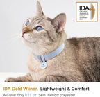 Safety Cat Collar Pro, Lightweight Elastic Release Non Breakaway Cat Collar Adjustable with Snap Fastener for Kitten All Small Large Cats, US IDA Gold Award (Burgundy, M 7.9-15.7")