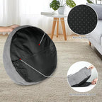 Heated Cat Bed Indoor, 18.5" Soft Heated Pet Bed for Indoor Cats with Timer and Temp Adjustable, Warming Cat Bed Heating Pad for Indoor Cats Kitten Old Cat Senior Cat