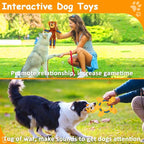 Dog Toys to Keep Them Busy, Plush Tug of War Interactive Rope Dog Toys, Squeaky Chew Toys for Small Medium Large Dogs