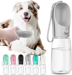 Portable Dog Water Bottle with Bowl, Leak Proof, Convenient for Walking, Hiking and Camping (Gray, 19oz)