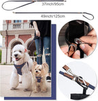 Puppytie No Pull Dog Harness with Multifunction Dog Leash,Soft Adjustable No Choke Escape Proof Pet Harness Vest for Medium Dogs,Polka dots Starry Sky,M