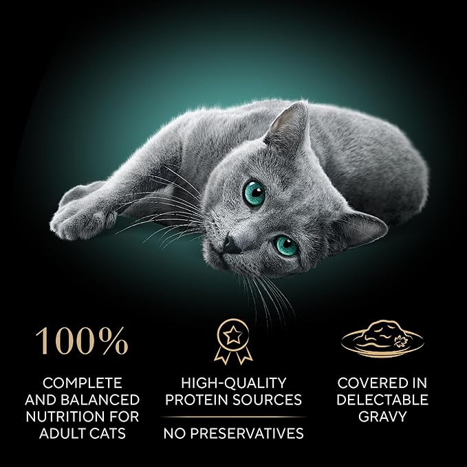 Sheba Gravy Indulgence Adult Wet Cat Food Salmon Entree and Whitefish Entree in Extra Gravy Variety Pack, 2.6 oz. Twin-Pack Trays, (12 Count, 24 Servings) (Pack of 2)