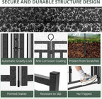 Dog Fence Outdoor Indoor, 47 Inch Height 32 Panels Dog Playpen for Large/Medium/Small Dogs Metal Dog Pen for Yard Camping and RV | Black-Silver