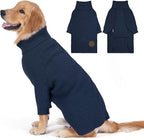 cyeollo 4XL Dog Sweater, Stretchable & Cozy Warm Dog Sweaters for Large Dogs Boy, Pullover Knit Fall Winter Sweatshirt Big Dogs Clothes, Doberman Great Dane Apparel, Navy XXXXL