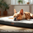 Deconovo Orthopedic Dog Bed for Medium & Large Dogs – Supportive Memory Foam with Washable Cover, Non-Slip Base – Comfort for Senior, Arthritic & Active Pets, White and Grey Side, 44" Lx32 Wx3 Th