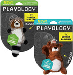 Playology Plush Dog Toy Bundle | Stuffed & Scented Toys for Small Dogs | Peanut Butter Squirrel & Sweet Potato Raccoon Value 2-Pack