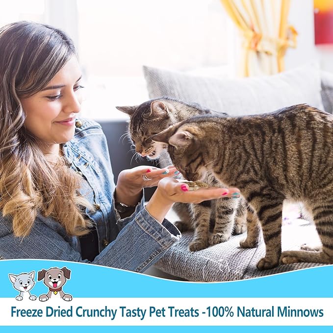 Minnows - 8.5 oz Freeze Dried - 100% Natural Premium Cat & Dog Treat