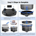 UPSKY 5.5L Dog Water Bowl,186oz Large Capacity No Spill Water Bowl for Dogs, Splash Proof Slow Water Feeder with Heightened Base, Anti-Slip Slow Drinking Pet Water Bowl for Messy Drinkers, B-Black