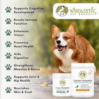 Wholistic Pet Organics Canine Complete - Dog Multivitamin Powder - 1 Lb - Daily Dog Vitamins and Supplements for Homemade Food - Immune System, Skin, Coat & Overall Health - Small and Large Breed