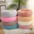 Cat Beds for Indoor Cats,24 Inch Dog Bed for Small Melium Large Dogs, Washable-Round Pet Bed for Puppy and Kitten with Slip-Resistant Bottom