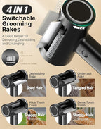 5-in-1 Cat Hair Brush, Dog Grooming Steam Comb for Long Short Haired Indoor Cats Spritz Comb for Deshedding, Detangling, Pet Brush for Kitten Rabbit Massage, with 3 Essence Liquid