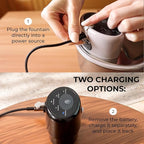 Wireless Cat Water Fountain Stainless Steel, 5200mAh Battery, Ultra Quiet, Automatic Pet Water Dispenser, 108oz/3.2L, Two Flow Modes, BPA-Free, Multi-Filtration, Includes 2 Filters- Creamy