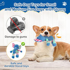 Elephant Indestructible Dog Toys - Squeak & Rope Toy for Large Dogs & Aggressive Chewers, Puppy Teething Toys