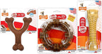 Nylabone Customer Favorites Power Chew Toy Bundle for Dogs, Indestructible Dog Toys for Aggressive Chewers, Pack of 3 Dog Toys, Flavor Medley, Large Dogs - Up to 50 lbs, 3 Pack