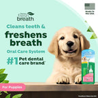 TropiClean Fresh Breath Toothbrush and Toothpaste Kit for Puppies, Teeth Cleaning Kit to Prevent Plaque & Tartar, Breath Freshener, Dog Dental Care