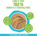 Weruva B.F.F. Play - Best Feline Friend Paté Lovers, Aw Yeah!, Lamb & Tuna Told Ya' with Lamb & Tuna, 2.8oz Can (Pack of 12)