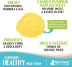 Raw Paws Organic Pumpkin Powder for Dogs & Cats (16-Ounce) - Made in USA - Anti Scoot Powdered Pumpkin for Dogs - Fiber for Dog - Dried Food Sprinkles - Toppers for Dry Food - Fiber for Cats