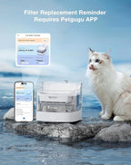 3 Pack Replacement Filters for PF1/PF1L Cat Water Fountain, Pet Fountain Filter Set (3 Pcs)