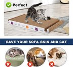 CATISM Cat Scratcher Cat Scratching Board - Foldable - Triangle, 6 Usable Sides Scratchers for Indoor Cats, Durable Recyclable Cats Cardboard Vertical(Pack of 3)