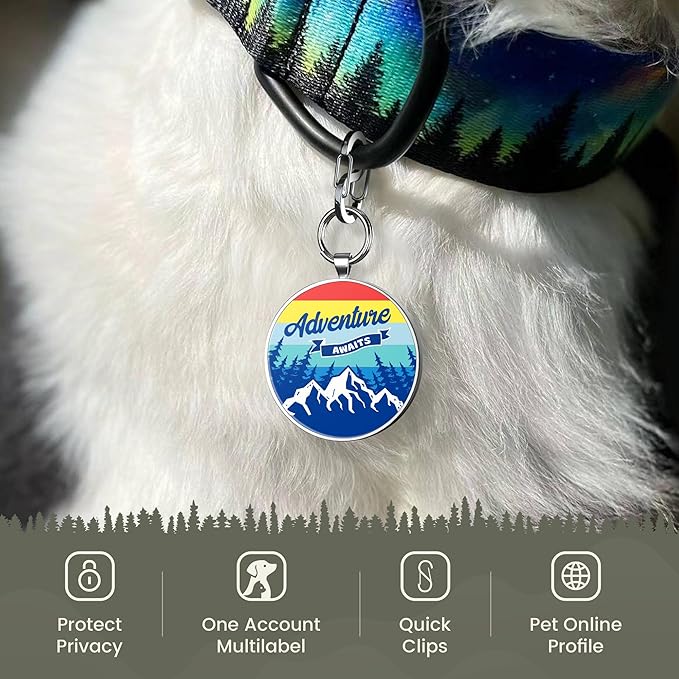 Personalized Dog Tags - Custom QR Code Pet ID Tags - Smart Pet Location Alerts