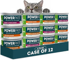 Only Natural Pet PowerPate Grain-Free Wet Cat Food - High Protein, Limited Ingredient Pate for Wellness (Chicken & Turkey, Rabbit & Pork, Chicken Dinner) Variety Pack, 2.75 oz Cans, Case of 12 (V)
