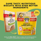 Brutus Bone Broth Biscuits (Chicken) - Healthy Dog Treats - Natural Biscuits with Dog Bone Broth and Real Chicken Meat - 18 Grams of Protein - 8 OZ (Pack of 2)
