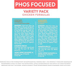 Weruva Wx Phos Focused, Chicken Formulas Variety Pack, 3oz Can (Pack of 12)