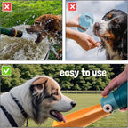 Dog Water Bottle Portable Puppy Travel Foldable Water Bottle Leak Proof Water Dispenser for Pet Cats Walking Hiking Travel Food Grade Plastic-White 9 oz