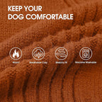 IECOii Extra Large Dog Sweater 4XL,Thermal Warm Dog Sweaters for Giant Breed Dogs,Turtleneck Knitted Knitwear for Pet Winter,Stretchy&Easy On Doggy Sweatshirt for Doberman,Great Dane(Caramel,XXXXL)