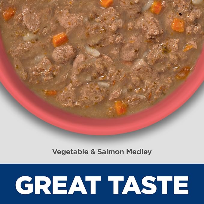 Hill's Science Diet Perfect Weight, Adult 1-6, Weight Management Support, Wet Cat Food, Salmon & Vegetables Stew, 2.9 oz Can, Case of 24