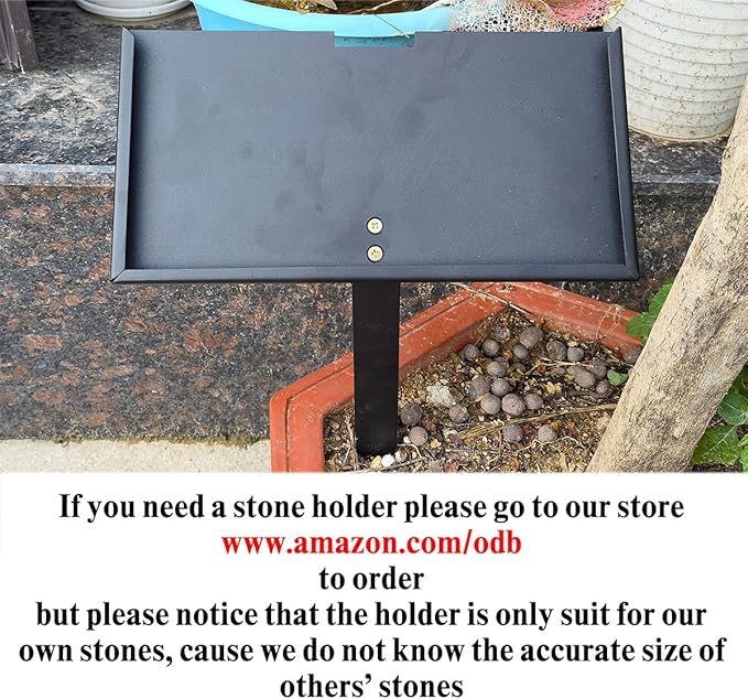 ODB Personalized Pet Memorial Stones, Black Granite Memorial Garden Stone Engraved with Photo, Gifts for Someone Who Lost a Loved One, or Pet, Dog, Cat (with Photo)