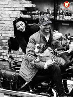 SPACE LION Puffer Jacket, Down Winter Coat, Waterproof, Windproof, Lightweight Jacket, Adjustable Fit for Small to Large Dogs (Black, 2XL)