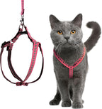 Filbert Cat Harness and Leash Set with Reflective Strip, Thin Cat Harness Escape Proof with Leash, Step-in, Adjustable, Indoor Outdoor, Easy-to-Put-On
