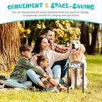 Adjustable Dog Bowls Elevated Stand, 4 Heights, Wide 6-10", Oppro Metal Raised Tall Single Dog Food Bowl Stands Holder, Upgrade Lifted Water Feeder with Tray for Medium Large Small Breed, Black