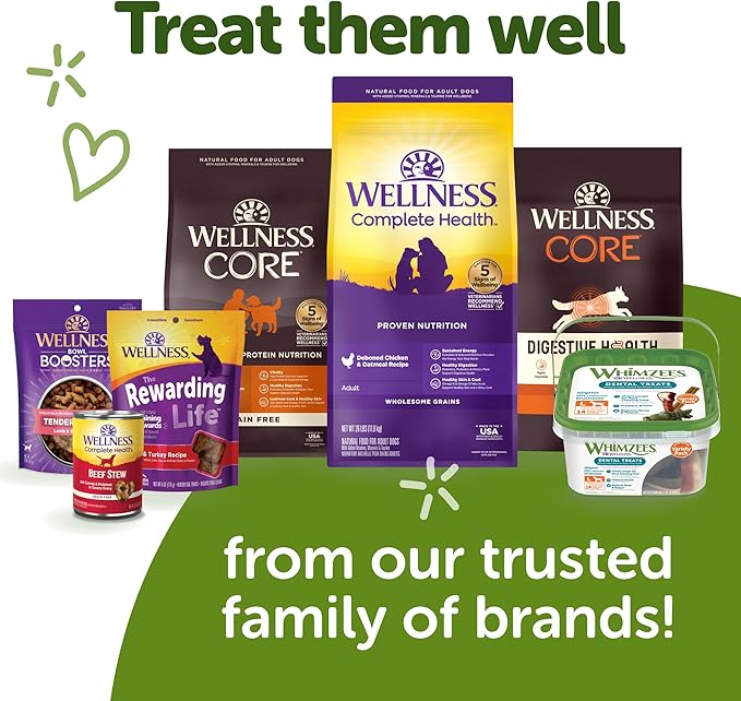 WHIMZEES Wellness Freshzees Dog Dental Treats, Natural Chews, Extra Small Size Stick, (56 Count)