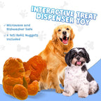 Yeti Dog Chew Puff and Play Interactive Dog Toys, Nuggets Dog Treat Dispenser Puzzle, Fun Stimulating Chew Toy for Teething, Behavior Training for Light to Moderate Chewers, Yeti Orange