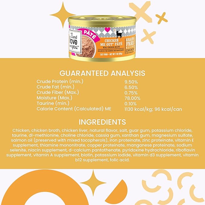 I AND LOVE AND YOU, Cat Food Variety, 3 Ounce, 12 Pack