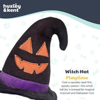 Huxley & Kent Halloween Funny Dog Toy w/Squeaker – Power Plush Squeaky Dog Toys for Small, Medium & Large Dogs – Soft Stuffed Animal for Indoor Play & Fetch - Witch Hat, One Size