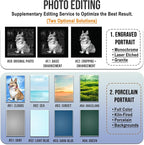 ADFSTONE Pet Memorial Stones Personalized Dog Remembrance Gifts, Customized Dog Picture Grieving Plaque, DIY Gravestone, Custom Sympathy Photo Gift, Animal Grave Markers.