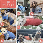 KYEESE 2Pack Dog Sweater Pet Fleece Sweater with Sleeves Stretchy Cat Sweaters Soft Cat Clothes Comfy Dogs Sweatshirt Lightweight Dog Sweaters for Small Dogs Male Pullover Pet Coat for Cold Weather
