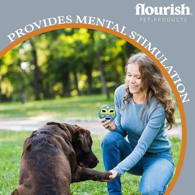 Flourish Pets 2 in 1 Multi-Layer Chew Toy for Active Dogs | Non-Toxic BPA Free Double Stitched Soft Fabric Exterior Dog Toys | Long-Lasting Dog Plush Toys – Cinco de Mayo 3.5" (2 Pack)