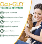Ocu-GLO PB Vision Supplement for Small Dogs & Cats – Easy to Administer Powder Blend with Lutein, Omega-3 Fatty Acids, Grape Seed Extract and Antioxidants to Promote Eye Health, 30ct Sprinkle Capsules