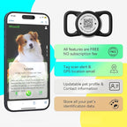 QR Code Airtag Holder, Scan QR Code Send Location Alert Email, Waterproof Full Body Protection Anti-Lost Air Tag Case, Airtag Accessories for Dog, Cats, Collar, Backpack (Pink, Regular)