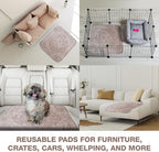 PUPIBOO Washable Pee Pads for Dogs and Cats - Super Absorbent Reusable Puppy Training Pads - 100% Waterproof, Leak-Proof & Non-Slip Whelping Pads for Pet Housebreaking