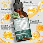 2Pack Hemp Oil for Dogs & Cats, Anxiety & Stress Relief Drops with Omega 3-6-9,Hemp Oil Helps with Pain, Stress, Sleep, Arthritis, Seizures Support, Calming Pet Supplement for Small & Large Pets