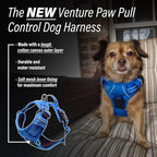 Doggie Design Venture Paw No Pull Dog Harness - Simple Adjustable Puppy Harness - Anti Pull Dog Collar for Walks and Outdoor Adventures - Mountain Lake, S