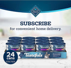 Blue Buffalo Tastefuls Wet Cat Food Paté, Made with Natural Ingredients, Beef Entrée, 5.5-oz Cans (24 Count)