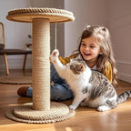PowerKing 4-Pack 15.7" Cat Scratching Post Replacement - Natural Sisal Rope Scratcher Poles with M8 Screws for Indoor Cat Tower Renewal Parts, Cat Furniture Refill Parts (Nature)