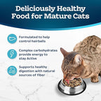Blue Buffalo Tastefuls Natural Dry Food for Adult Cats 7+, Hairball Control, Chicken & Brown Rice Recipe, 7-lb. Bag